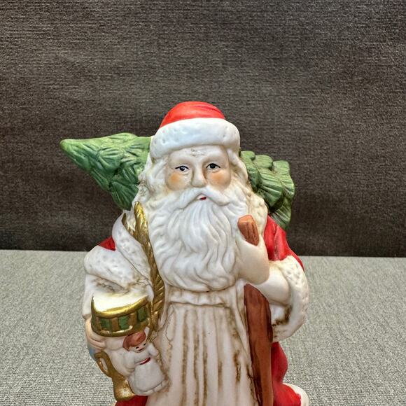 Vintage 90's Summit - Christmas Heirloom -Santa Porcelain- rotating Music Box - Picture 3 of 10